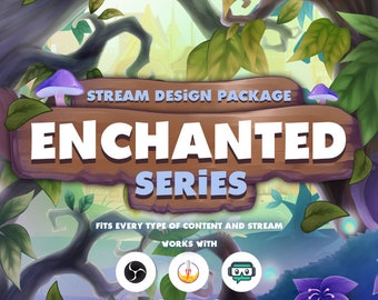 Animated Twitch Overlay Package Enchanted [Twitch  | Kick | YouTube]
