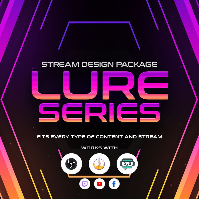 Animated Stream Overlay Package Lure [twitch | Kick | Youtube] - Etsy