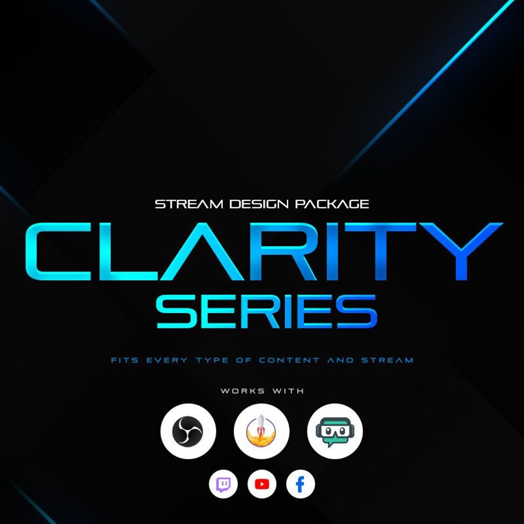 Animated Stream Overlay Package Clarity [twitch | Kick | Youtube] - Etsy