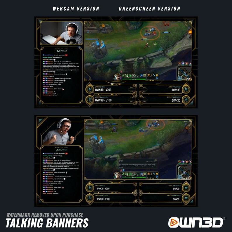 Animated Twitch Overlay Package Champion [twitch | Kick | Youtube] - Etsy