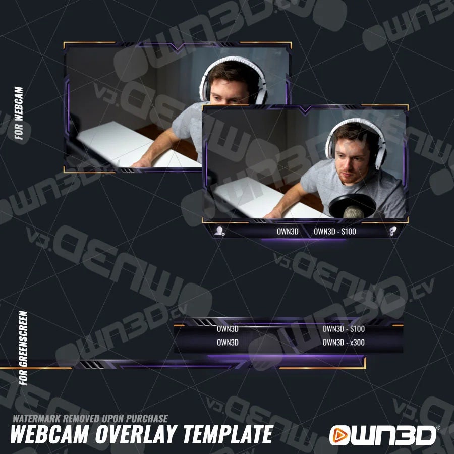 Elitex Webcam Overlay / Animated Cam Template - Etsy