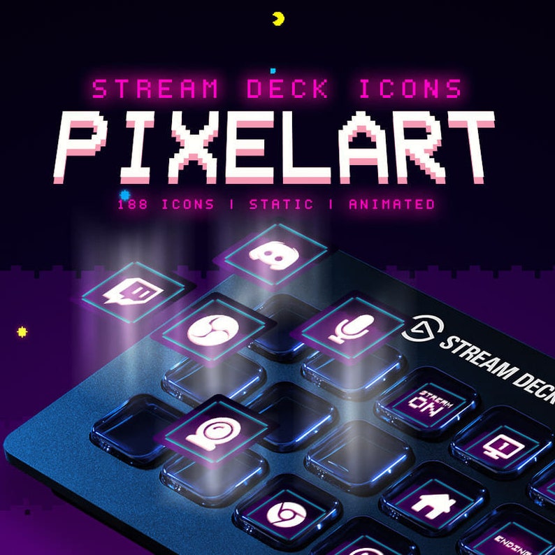 Streamdeck Transparent Background Pixelart Stream Deck Icons - Etsy