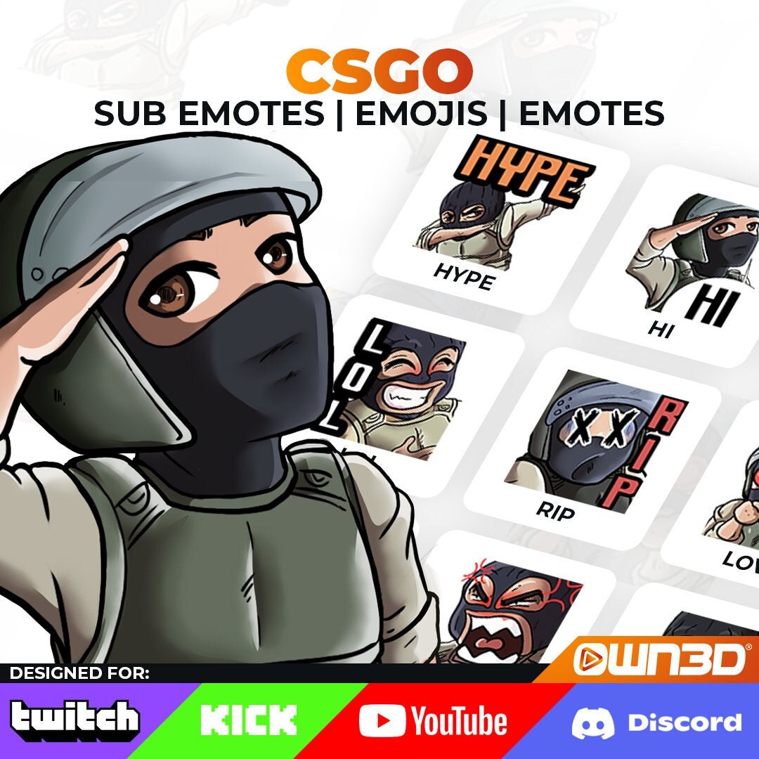 CSGO Animated Sub Emotes 8 Pack twitch Kick Youtube - Etsy