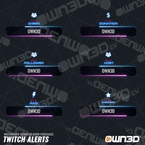 Alertes néon propres sur Twitch