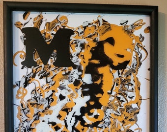 ¡VAMOS TIGRES! Pintura acrílica 11" x 14"