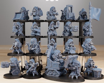 Bobby Gang - Scavenger StationForge Miniaturen - 20 Figuren - Station Forge Miniaturen Figuren Set -  28mm Tabletop 3D Druck