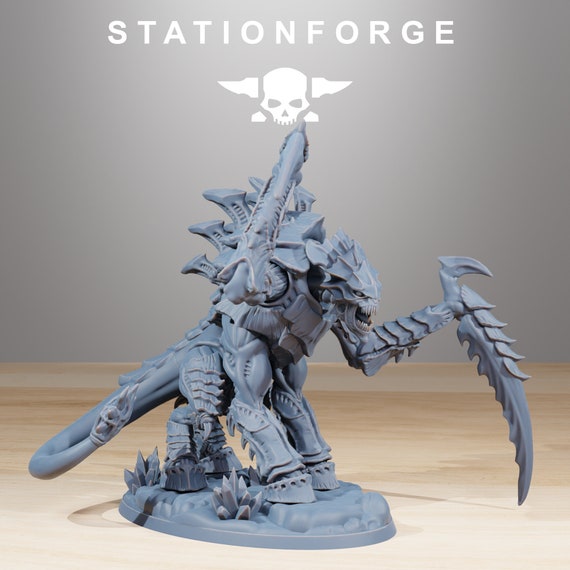 Xenarid Necrothorn Stationforge Miniatures - 2 Large Figures Kit