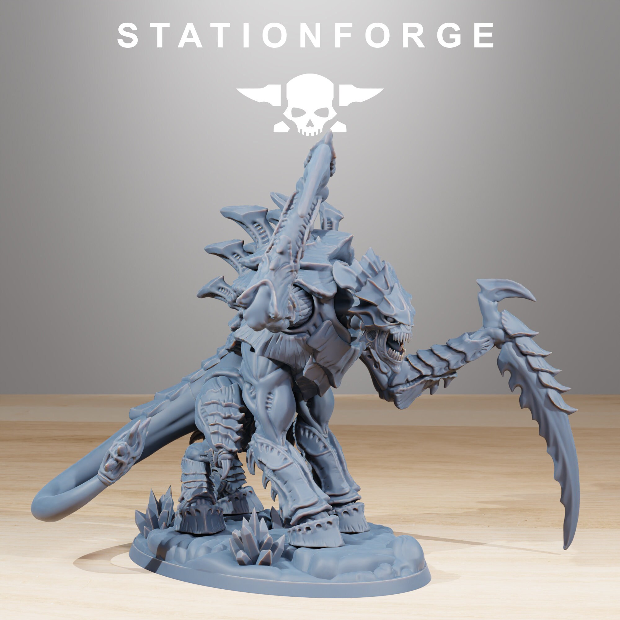 Xenarid Necrothorn Stationforge Miniatures - 2 Large Figures Kit