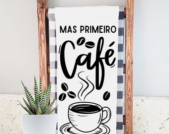 Mas Primeiro Cafe Portuguese Tea Towel