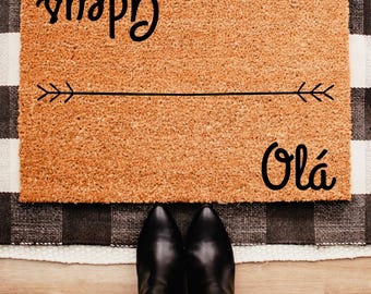 Ola/Adeus Portuguese Welcome Mat (Hello/Goodbye)