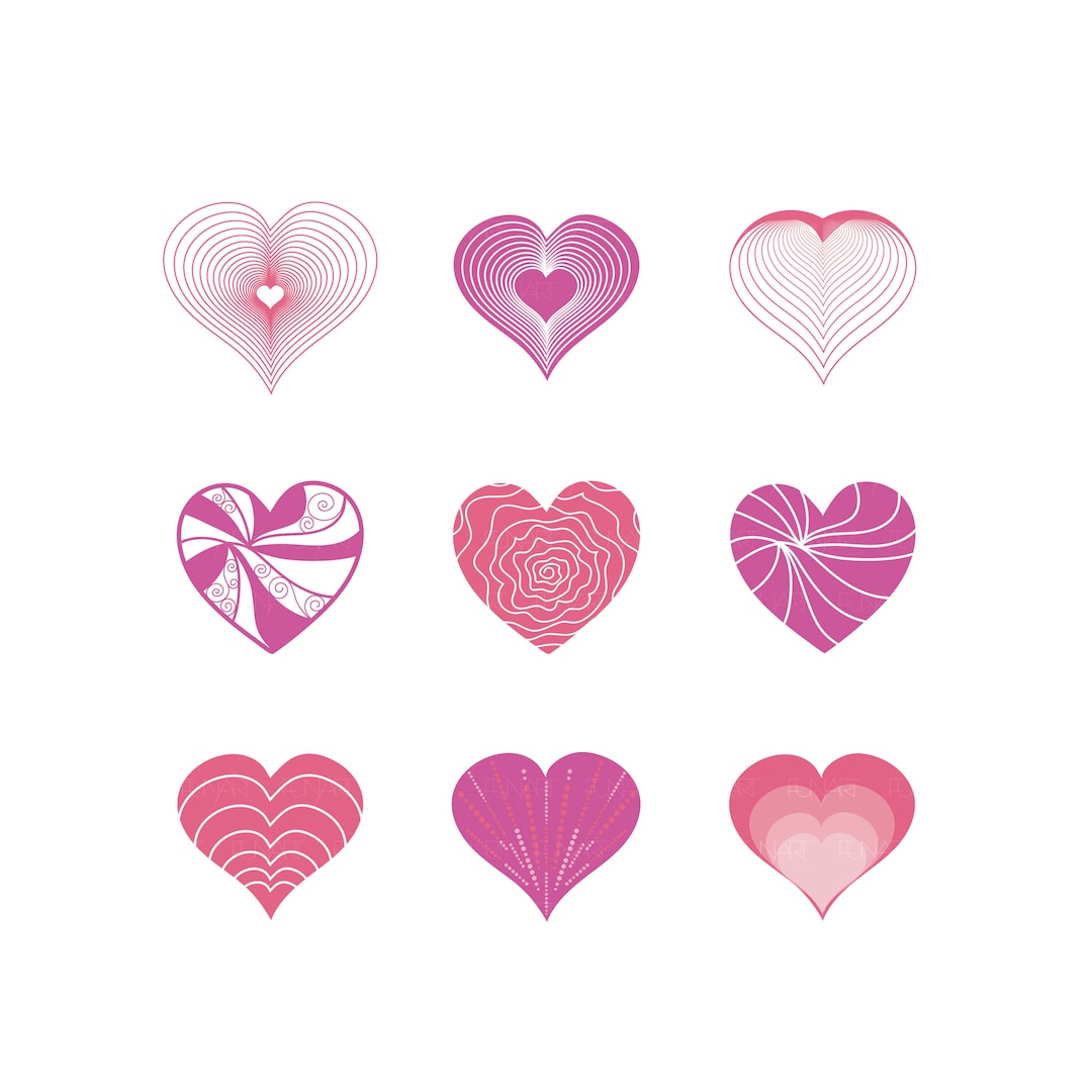 Heart / Valentine's Day / Vector Illustration / Digital Download - Etsy