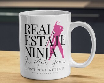 Mamma Ninja immobiliare / Tazza agente immobiliare / Tazza da caffè immobiliare / Regalo immobiliare / Regalo di chiusura agente immobiliare / Regalo per agente immobiliare / Regalo per la mamma