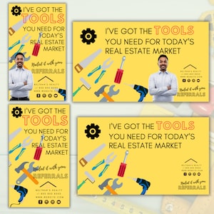 Home Tool Kit Pop By Tag for Real Estate Realtors - Marketing Tool for Realtors, Editable and Digital Download Templates