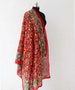 Hand embroidered Phulkari dupatta , Colourful floral design , Gift item for your loved ones , Cotton stole 