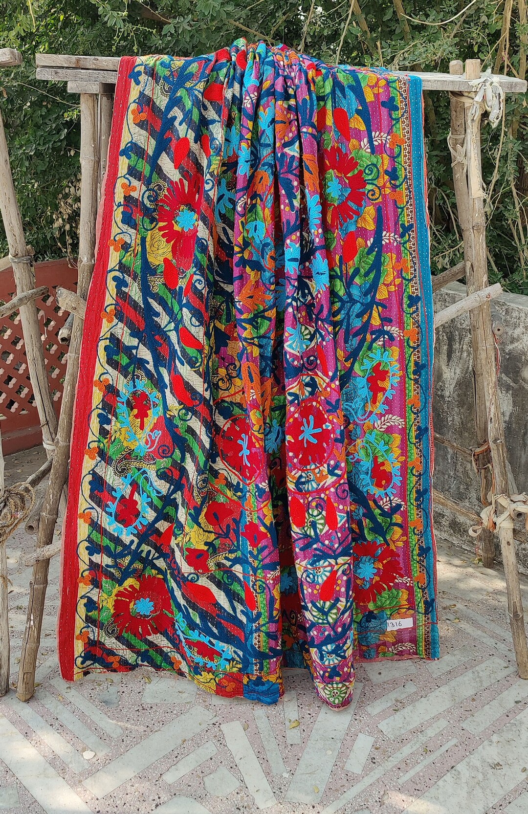 Suzani Bedding,suzani Bedspread,needlework Bedding, Unique, Rare Cotton