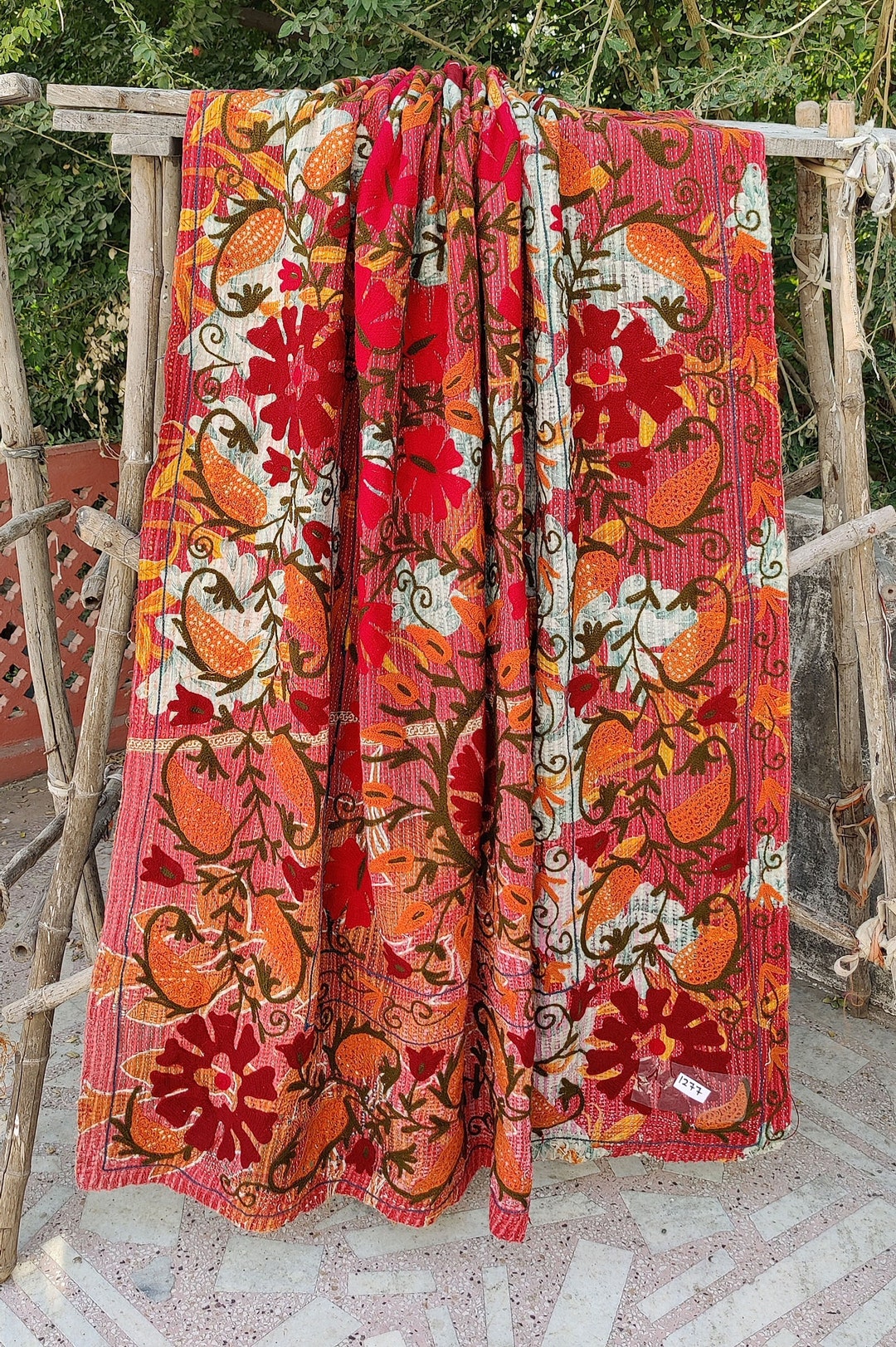 Vintage Kantha Quilt, Throw, Kantha Blanket, Indian Kantha Quilt