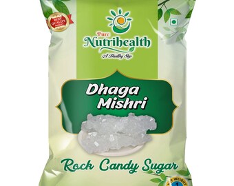 Rock Candy | Mishri | Dhaga Mishri | Sugar | Pure and Organic | PureNutriHealth