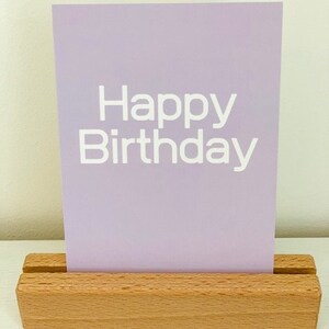 Karte HAPPY BIRTHDAY A6 lila/weiß