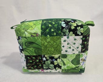 St Patrick's Day Quilted Zipper Bag