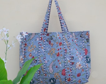 Sale !! Handmade Quilted Cotton Tote Bags, Carry Hand Bag, Shopping Bags, Feminist Bag, Shoulder Bag, Jaipuri Market Bag, Travel Storage Bag