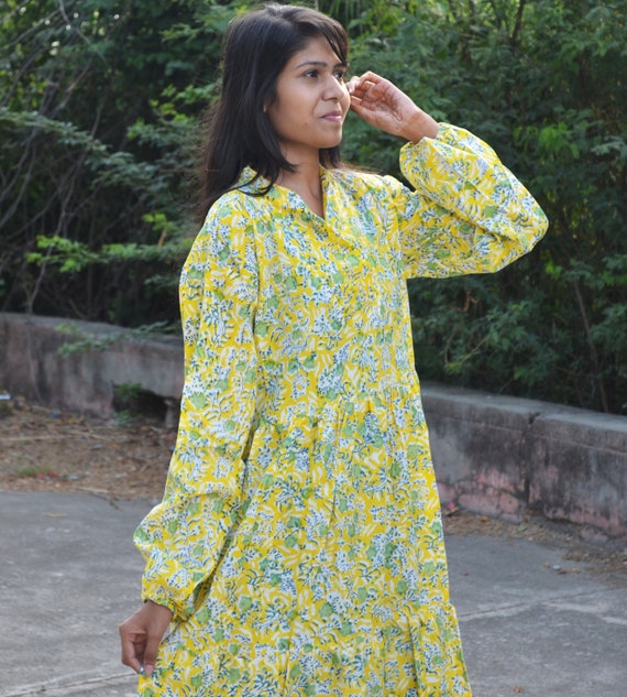 Indian Cotton Women Nighty Housecoat Summer Night Dress Sleepwear Plus Size  | eBay