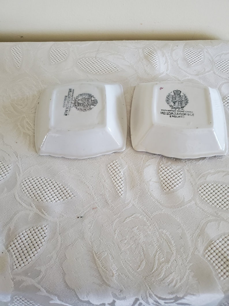 Trio of Antique Tea Leaf Ironstone Nut Dishes Etsy