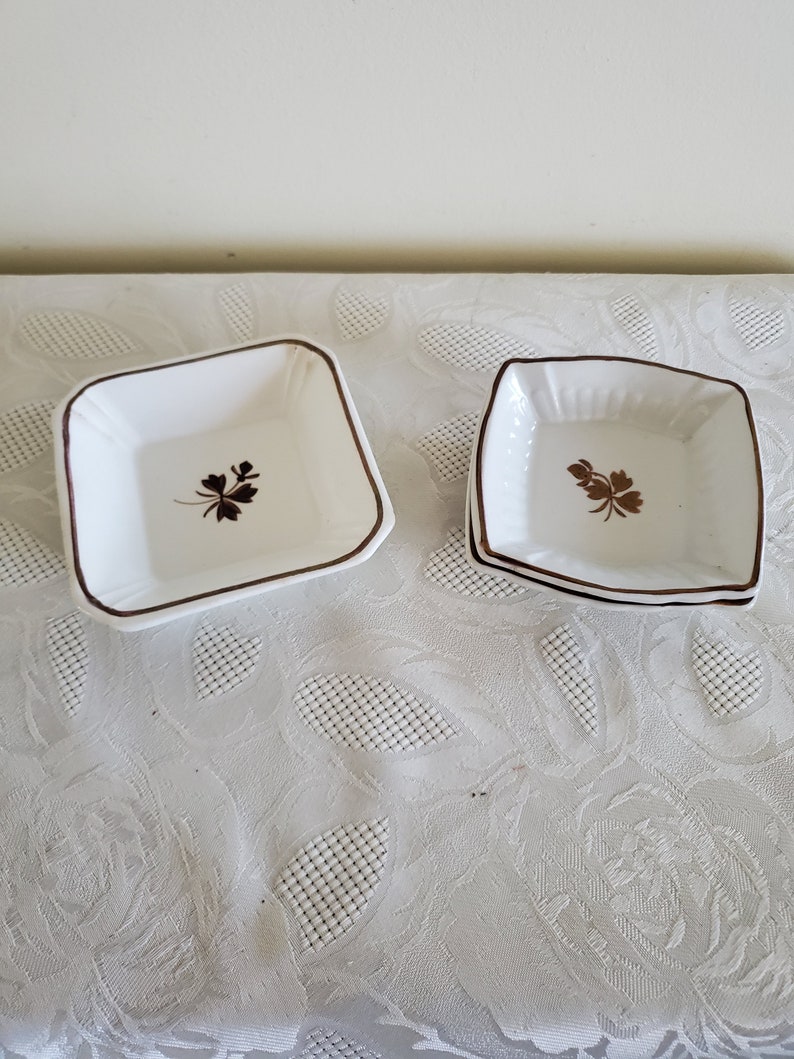Trio of Antique Tea Leaf Ironstone Nut Dishes Etsy