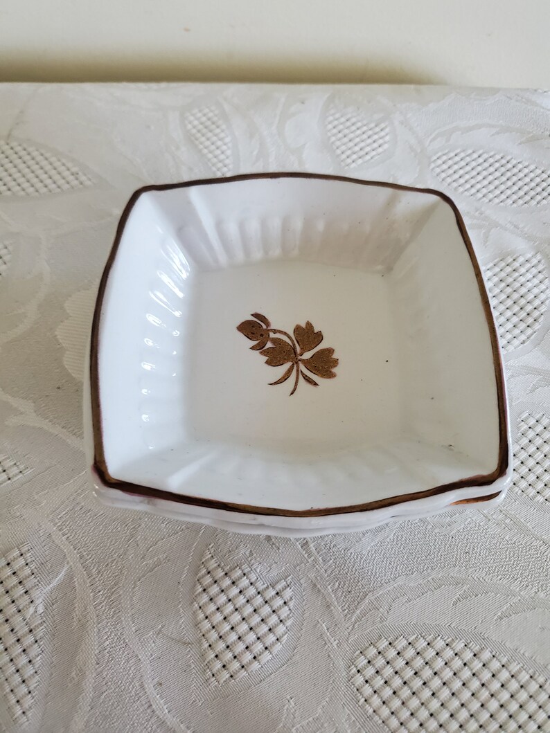 Trio of Antique Tea Leaf Ironstone Nut Dishes Etsy