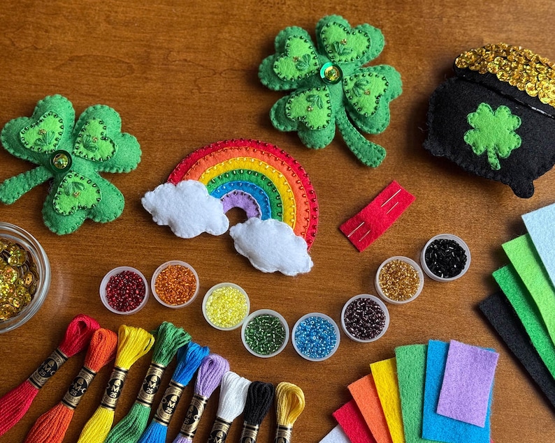 St Patricks Day Garland Craft Kit Shamrock Rainbow Pot Of Gold Etsy st-patricks-day-garland-craft-kit-shamrock-rainbow-pot-of-gold-etsy