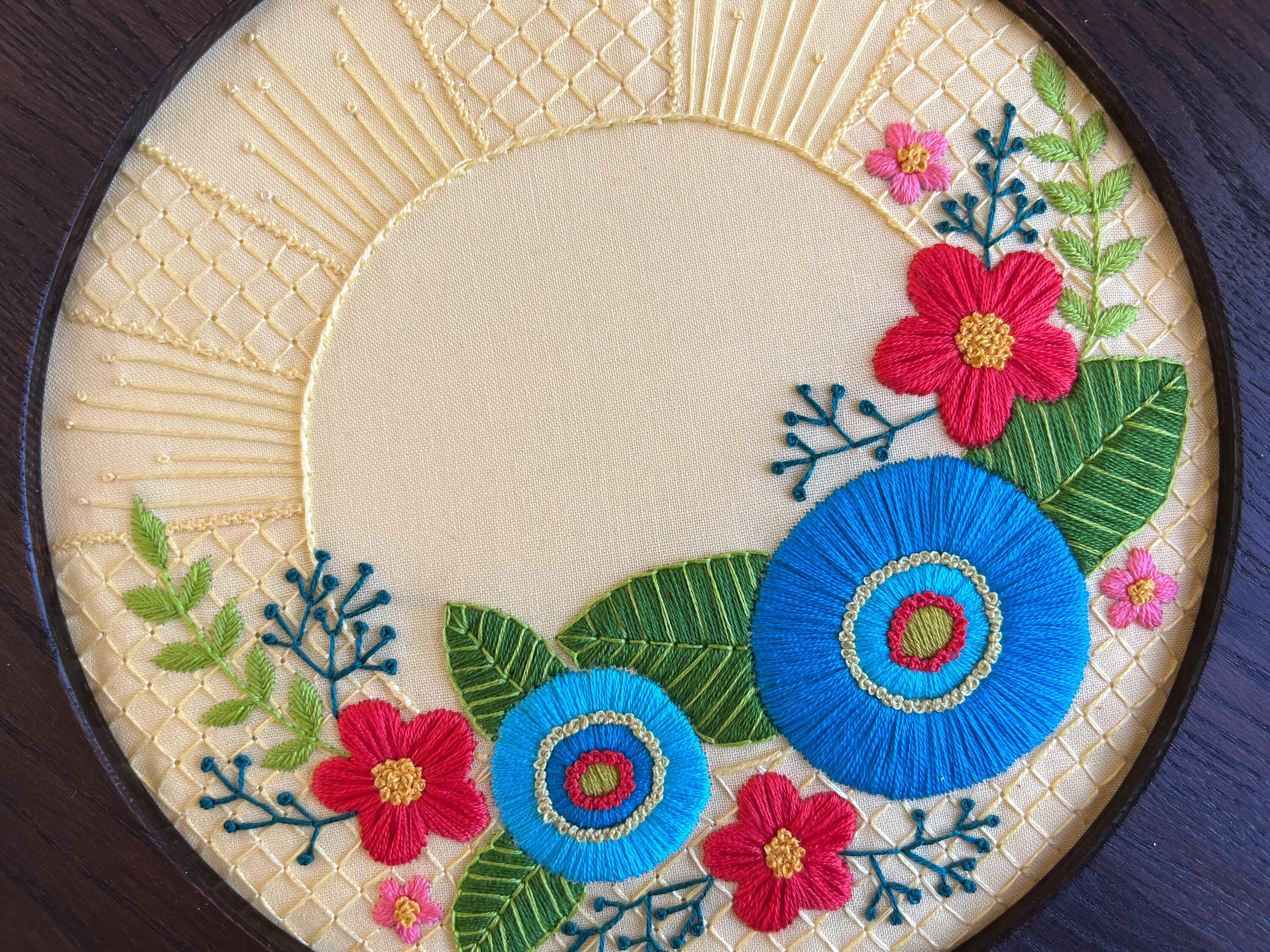 Spring Blooms Hand Embroidery Pattern PDF | Modern Embroidery Design ...