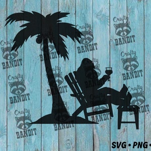 Bigfoot Relaxing SVG for Cricut and Silhouette, bigfoot svg, paranormal svg, funny svg, svg cut file