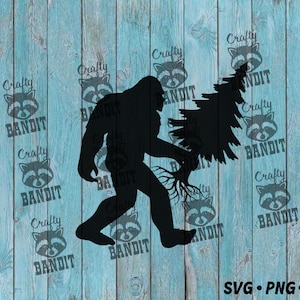 Bigfoot Holding Tree SVG for Cricut and Silhouette, single layer, bigfoot svg, paranormal svg, funny svg, svg cut file