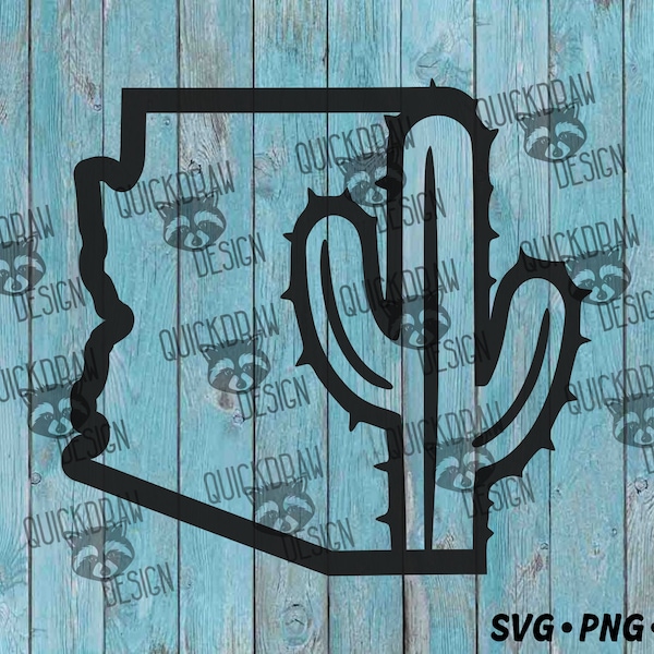 Arizona Cactus SVG for Cricut and Silhouette, plant svg, saguaro svg, AZ svg, svg cut file