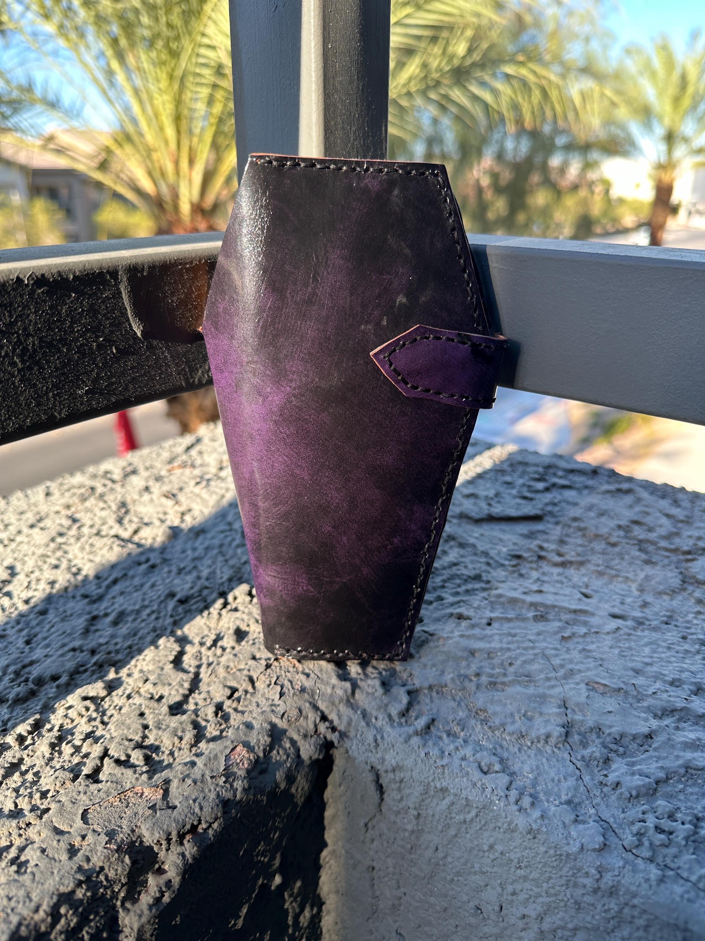 Leather Coffin Wallet Etsy