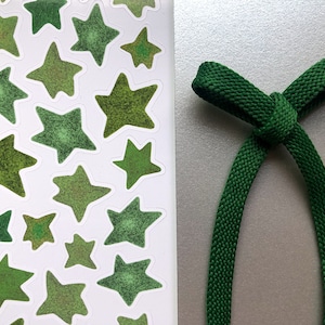 Stickers groene ster - magisch groen - lentekleur - stickervel astronomie - papieren plannerstickers