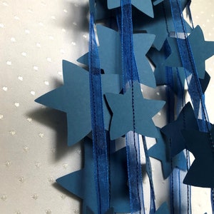 Cielo notturno - Ghirlanda di stelle blu - Ghirlanda di stelle magiche - Decorazioni per feste blu - Decorazioni per feste - Decorazioni di carta