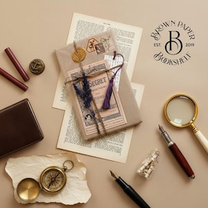 Mystery Book Box: Blind Date with a Book, Bookish Charm | Brown Paper Bookshelf