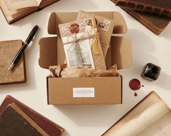 Mystery Book Gift Box | Brown Paper Wrapped Books, Book Lover Present