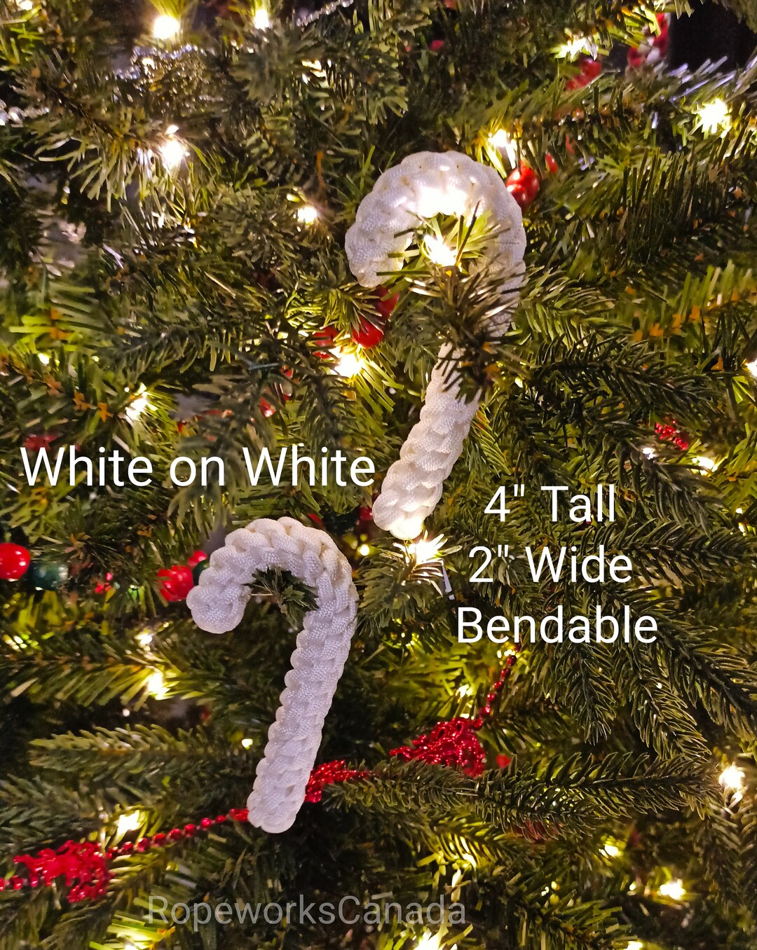 Candy Cane Christmas Tree Handmade Rope Decoration 550 - Etsy