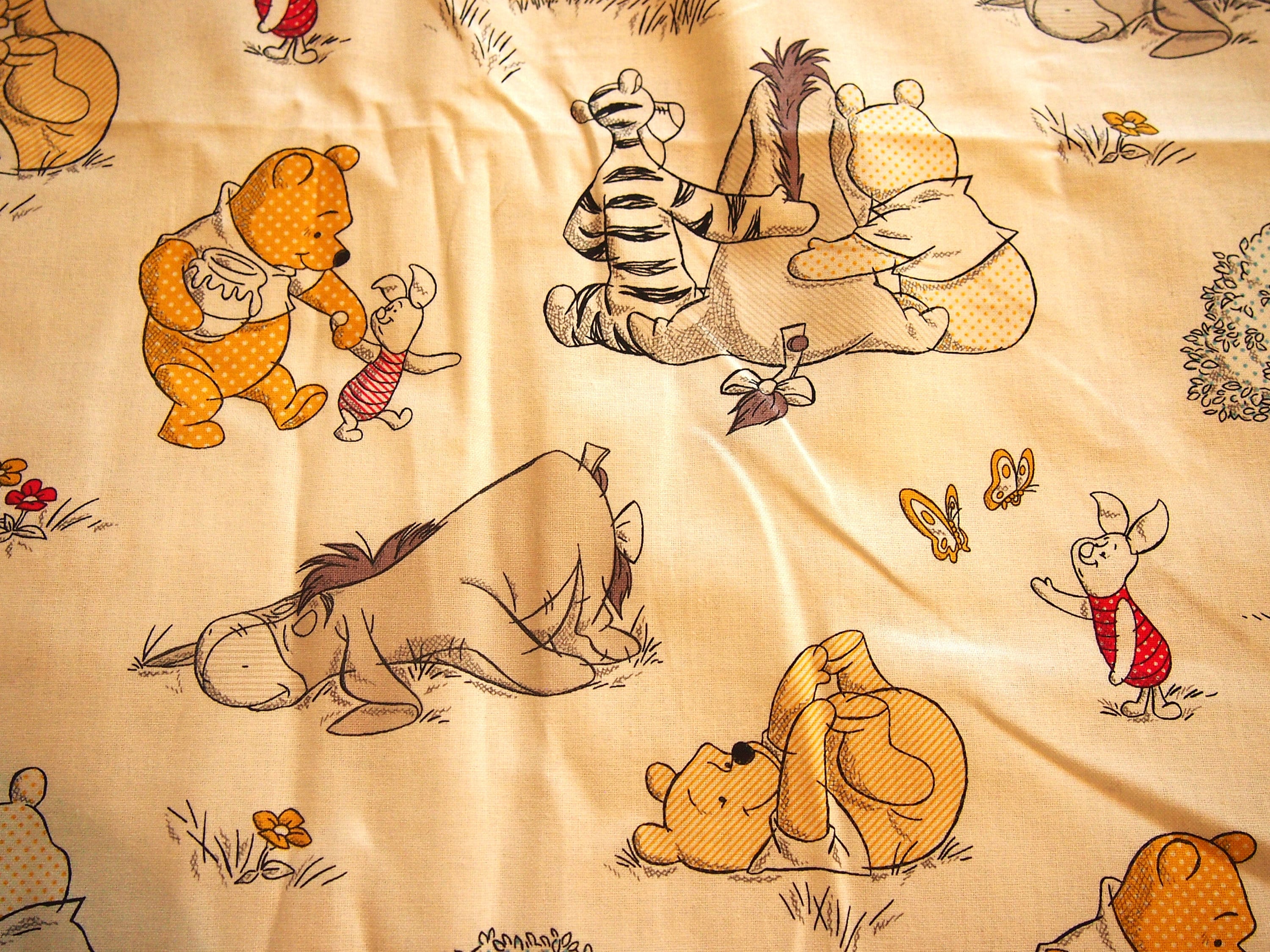 Winnie the Pooh Fabric Anime Cartoon Cotton Fabric by the Half Yard 