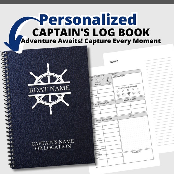 Sailing Log Book Etsy