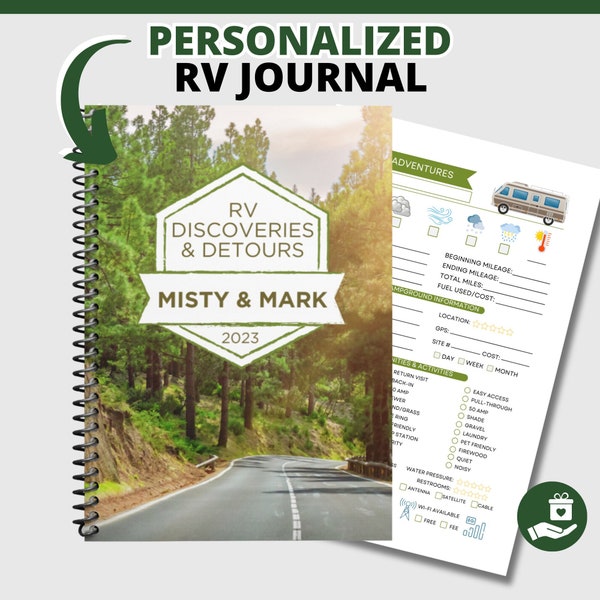 Personalized RV Travel Journal | RV Planner | Gift for RV Owners | Rv Guest Book