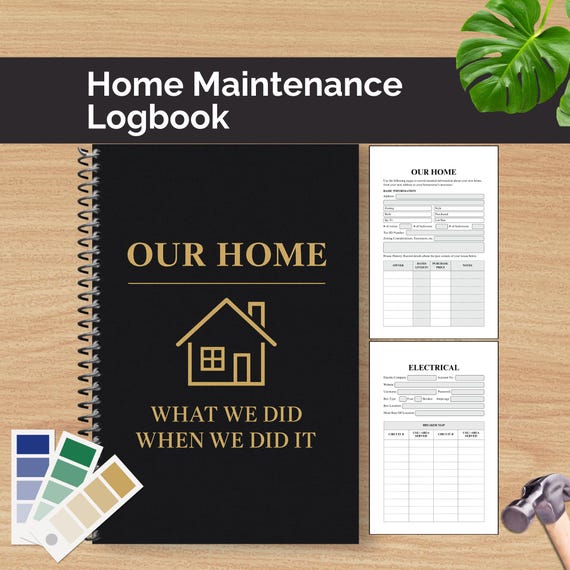 Home Maintenance Logbook: House Project & Repair Organizer - Spiral Bound