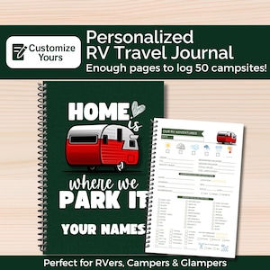 Personalized RV Travel Journal: Road Trip Logbook, Campsite Tracker