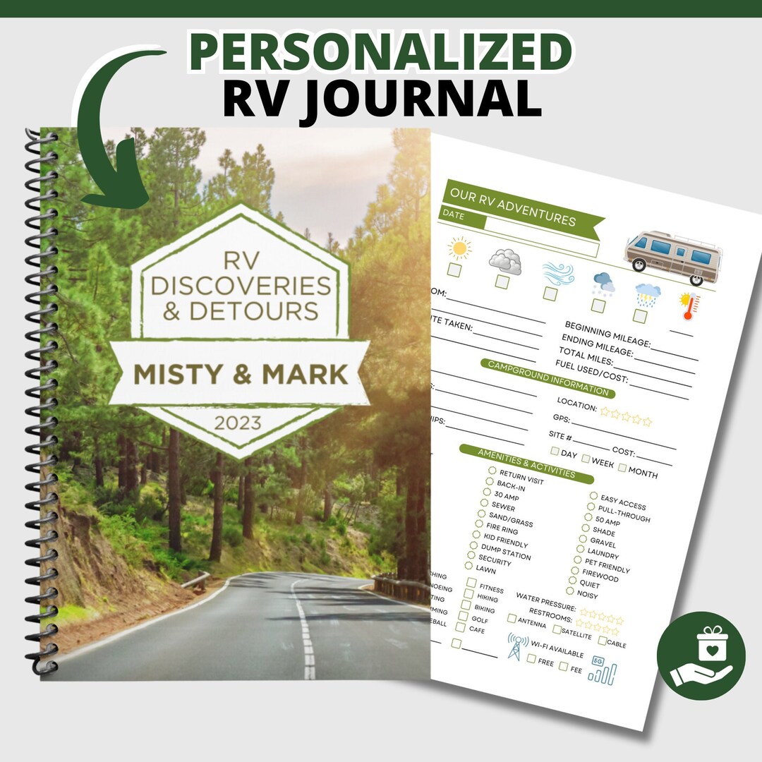 Personalized RV Travel Journal RV Planner Gift for RV Owners Rv Guest