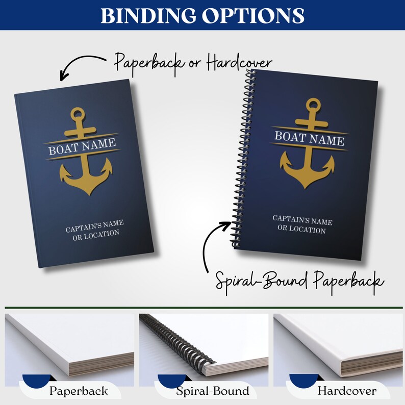 Personalized Boat Captains Log Gift for Boaters Ship Logbook Etsy