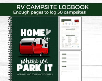 Spiral-Bound RV Travel Journal: Campground Logbook & Checklist