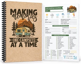 Camping Journal & Campground Log Book, Spiral Bound RV Travel Journal