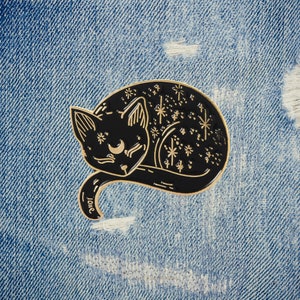 Mystical Moon Cat Enamel Pin