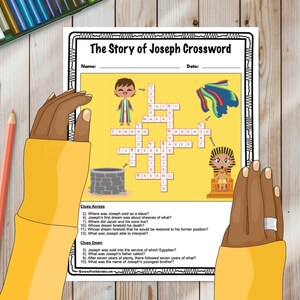 The Story of Joseph Crossword Puzzle Printable - Answer Key Included ...